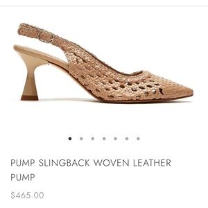 La CANADIENNE Woven Slingback Pump in Tan